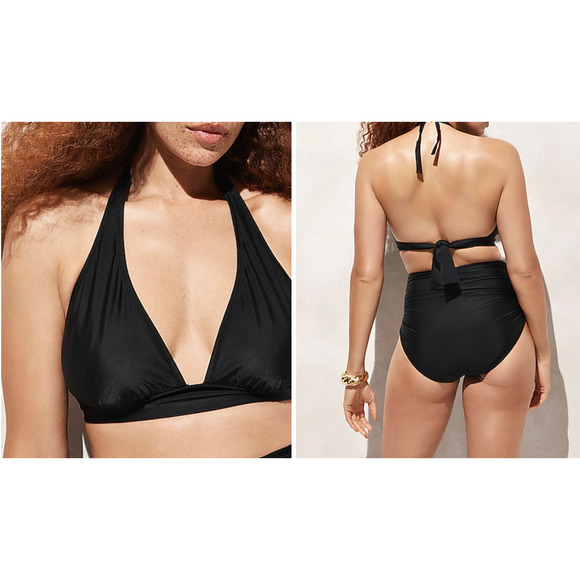 NWT J. Crew Bikini Top, Halter, Tie‎ Back, Red, Sz XS - Picture 3 of 3